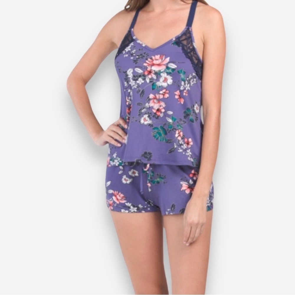 🌸New🌸 Linea Donatella Lainie Trellis Print Short Set Medium NWT